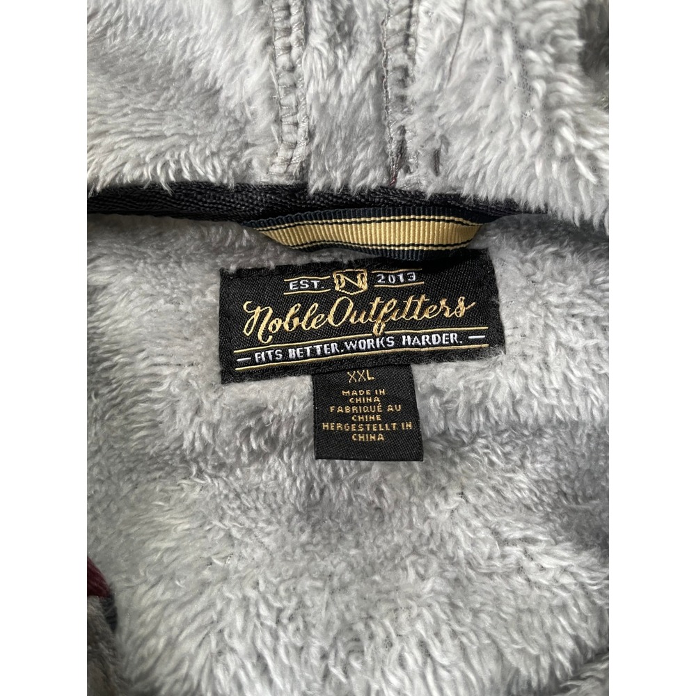 Noble Outfitters Womens XXL Hooded Flannel Jacket Grey Southwestern Aztec Lined - Picture 2 of 16